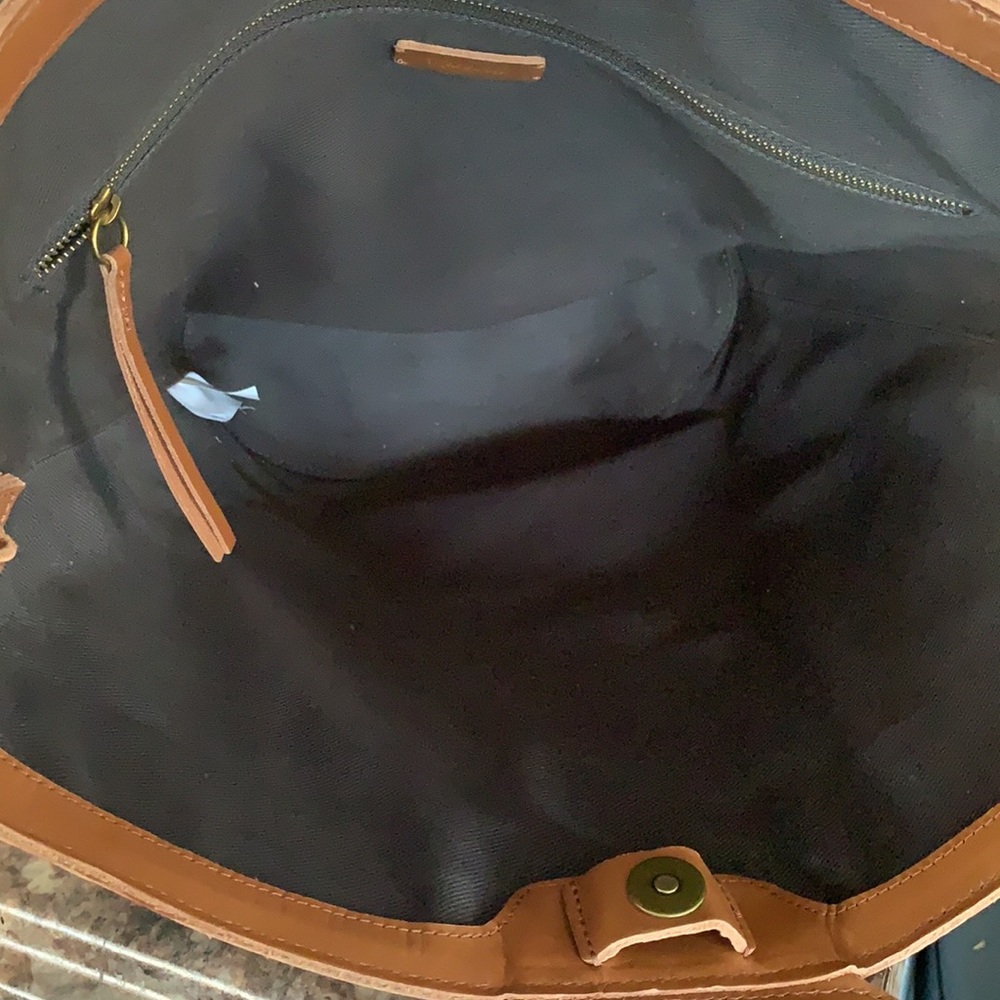 Madewell by J Crew Leather Tote Shoulder Bag - Picture 5 of 9